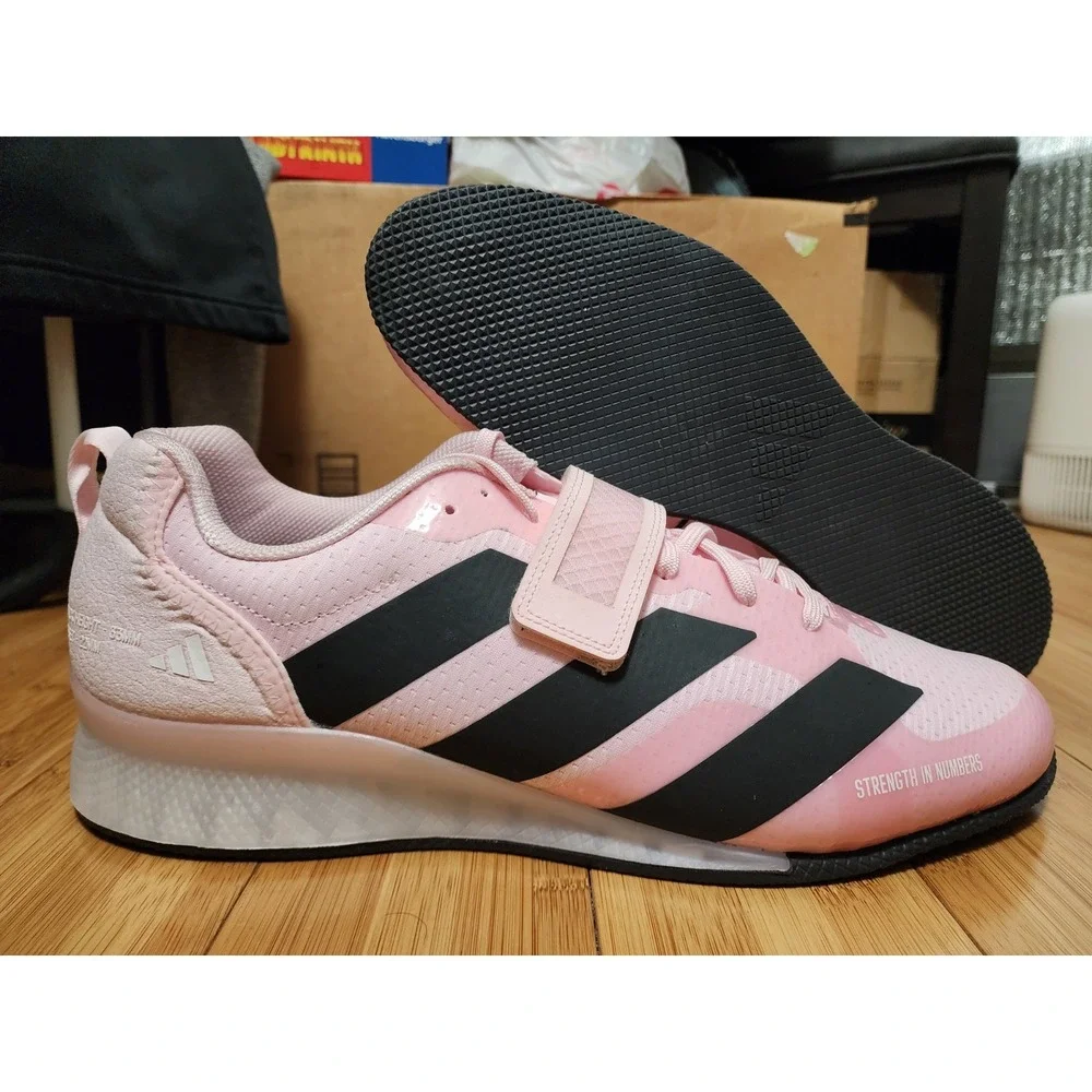 Adidas Adipower 3 Pink Black Men Size 14 Weightlifting Gym Workout Shoes JP9873